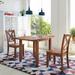 Breakwater Bay 3-Piece Wood Drop Leaf Breakfast Nook Dining Table Set w/ 2 X-Back Chairs For Small Places, Espresso | Wayfair