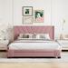 Latitude Run® Queen Size Storage Bed Linen Upholstered Platform Bed in Pink | Wayfair 78179C5603244550ABA6B9BDFD818109