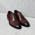 Scarpe oxford da uomo eleganti di lusso italiano in pelle di vacchetta naturale 2023 moda punta