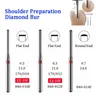 Schneiden von End Dental Diamant bohrer für Schulter vorbereitung Inlay/Full Crown Vorbereitung 5