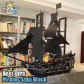 Nave pirata Building Blocks Sailing Storm Ship Model Bricks kit decorazione Desktop creativa