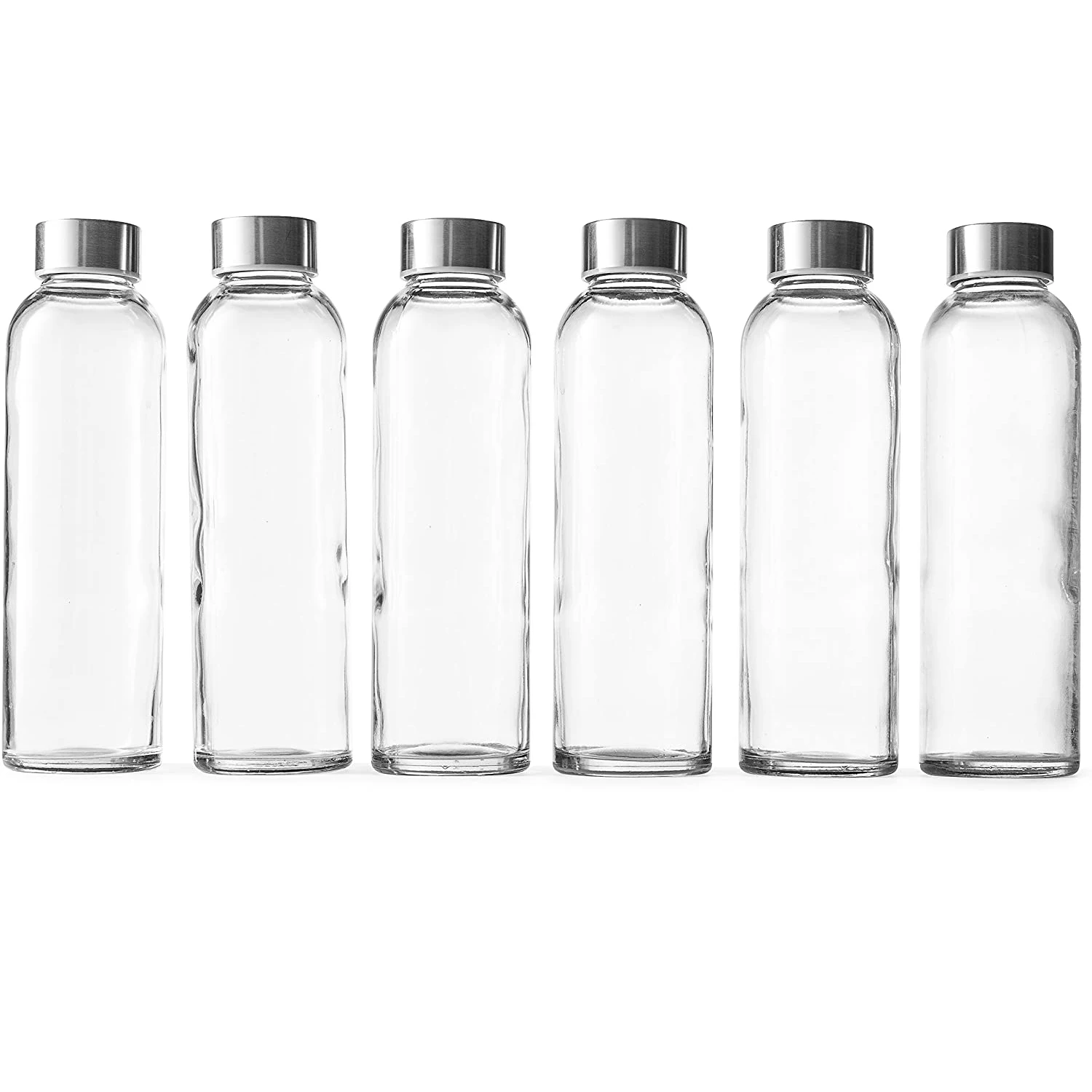 Glas Wasser Flaschen Edelstahl Leck Beweis Deckel Soda Lime Wiederverwendbare Trinken Flasche Sauce Jar Saft Getränke Behälter Image