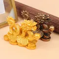 Chinesische Sternzeichen Tier Auspicious Drache Statuen Harz Skulptur Ornamente Wohnzimmer Büro Wein