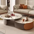 Wohnzimmer Couch tisch Home Set Marmorplatte einzigartige Couch tisch moderne Sofa italienische