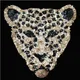 Pailletten patch leopard kopf DIY kleidung patches für kleidung Nähen-auf bestickt patch motiv