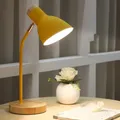 Lampada da scrivania in legno semplice e moderna nordica lampada da comodino per camera da letto lampada da scrivania con tubo flessibile per la protezione degli occhi da lettura creativa