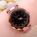 Casual Romantische Sternen Himmel Frauen Uhren Mode Armband Armreif Damen Armbanduhr Einfache Leder