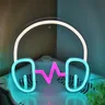 1pc auricolare LED Wall Neon Art Sign USB alimentato per sala giochi Party Music Show Influencer