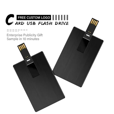 Bankkartenmodell USB 2.0 Flash-Laufwerke Hochgeschwindigkeits-Stick Memory Stick Lasergravur 128 GB/64 GB/32 GB/16 GB/4 GB U-Disk Geschenk Image