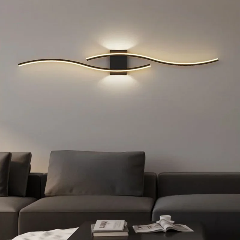 Moderne LED Wand Lampe Lange Streifen Wand Lampen TV Hintergrund Dekorative Beleuchtung Für Schlafzimmer Wohnzimmer Hause Innen Beleuchtung Leuchte