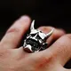 Gothic Geister Maske Schädel Ring Für Männer Jungen Punk Hip Hop 316L Edelstahl Dämon Schädel Ring