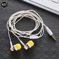 Moda 1pc auricolare cablato Stereo In-Ear 3.5mm Nylon Weave Cable auricolare auricolare per Laptop