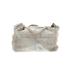 MNG Leather Tote Bag: Metallic Gray Print Bags