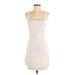 H&M Casual Dress - Mini Square Sleeveless: Ivory Print Dresses - Women's Size Small