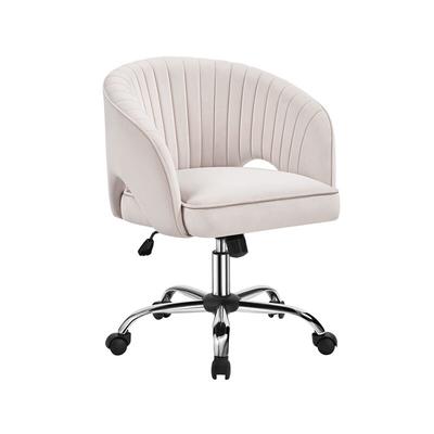 Bürostuhl mit Samtbezug, Ergonomischer Schreibtischstuhl mit Armlehnen, Drehstuhl mit Rollen, Image