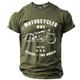 Graphic Moto du quotidien Design Rétro Vintage Homme 3D effet T shirt Tee T-shirt Sport extérieur Vacances Sortie T-shirt Noir bleu marine Vert Véronèse Manche Courte Col Ras du Cou Chemise Printemps