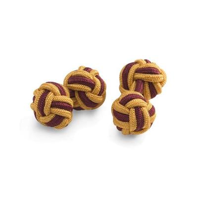 Brooks Brothers Men's Knot Cuff Links | Gold/Burgu...