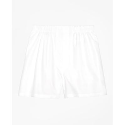 Brooks Brothers Men's Cotton Oxford Boxers | White | Size 32