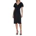 Ruched Puff Sleeve Sheath Dress