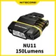 NITECORE NU11 Chip-on Cap Light IR Sensor Lamp 150 Lumens lampe de sauna USB-C lumière de sauna aste