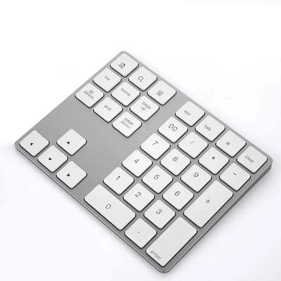 Aluminum Alloy Bluetooth Wireless Numeric Keypad with USB HUB Digital Input Function for WindowsMac OSAndroid laptop PC