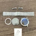 Boîtier de montre en acier inoxydable de grande taille bracelet de montre ensemble d'aiguilles de