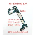 1pcs Pour Samsung Galaxy S10 G973F SM-G973F SM-G973F/DS G973U SM-G973U 100% Original Débloqué Carte
