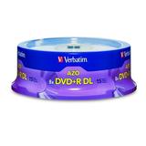 Verbatim DVD+R DL 8.5GB 8X AZO with Branded Surface - 15Pk Spindle Purple