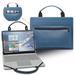 2 in 1 PU leather laptop case cover portable bag sleeve with bag handle for 13.3 HP Elite Dragonfly G2 laptop Blue