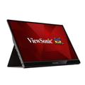 ViewSonic VG1655 15.6 Inch 1080p Portable Monitor with 2 Way Powered 60W USB C IPS Eye Care Dual Speakers Built-in Stand with Smart Cover Black