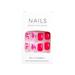 CAKVIICA Short Pre Ss On Nails Valentines Fa Ke Nails Glue On Nails Short False Nails With Red Heart Pre Ss On Nails Love Designs Acrylic Valentines Nails Pre Ss On Nails For Women 24Pcs