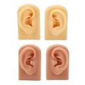 2 Pairs Silicone Ear Model Piercing Practice Reusable 3D Acupuncture Silicone Ear Model