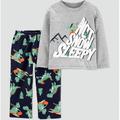 Just One You made by carter s Baby Boys Not Snow Sleepy Dino Pajama Set - (Gray 12M)