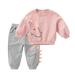 DkinJom the boys fall outfits Toddler Kids Baby Boy Girl Cartoon Long Sleeve Sweatshirt Pullover Tops Sweatpants Cute Clothes 2PCS Tracksuit Outfits Set