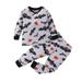 DkinJom the boys fall outfits Toddler Kids Boys Outfit Halloween Bat Prints Long Sleeves Tops Pants Pajams 2pcs Set Outfits