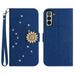 Samsung Galaxy S21 5G Case Leather Wallet Flip Cover Magnetic Sunflower Compatible with Samsung Galaxy S21 5G