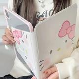 Cartoon Sanrio Hello Kitty Ipad7/8/9/mini6 Ipadpro10/air3/4/5 Ipad Tablet Computer Protective Cover Rotatable Support Girl