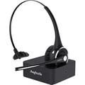 Trucker Bluetooth Angteela Headset with Microphone Wireless Cell Phone Headset with Noise Canceling Mic Charging Base Mute Function for Home Office Center Skype