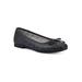 Wide Width Women's Bessa Casual Flat by Cliffs in Navy Burnished Smooth (Size 9 W)
