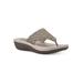 Women's Camila Slip On Sandal by Cliffs in Taupe Nubuck (Size 8 M)