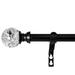 Bernley Decorative Curtain Rod Set Black, 28" to 48", Black