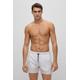Badeshorts BOSS "Iconic", Herren, Gr. XXL, N-Gr, weiß (weiß 100), Microfaser, Polyester, unifarben mit Farbeinsatz, sportlich, Badehosen, mit Gesäßtasche
