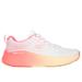 Skechers Women's Max Cushioning Elite - Speed Play Sneaker | Size 6.5 | White/Pink | Textile/Synthetic | Vegan | Machine Washable