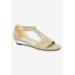 Women's Alora Sandal by Easy Street in Gold Glitter Metallic (Size 9 1/2 M)