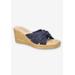 Women's Ghita Sandal by Franco Sarto in Navy Crepe (Size 9 1/2 M)