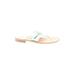 Jack Rogers Sandals: Slide Chunky Heel Bohemian White Shoes - Women's Size 8 - Open Toe