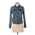 Old Navy Denim Jacket: Short Blue Print Jackets & Outerwear - Women's Size X-Small