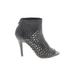Vince Camuto Heels: Gray Solid Shoes - Women's Size 7 - Peep Toe