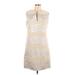 Tory Burch Casual Dress - Shift Crew Neck Sleeveless: Ivory Dresses - Women's Size 10