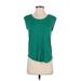 Ann Taylor LOFT Sleeveless T-Shirt: Green Tops - Women's Size Small